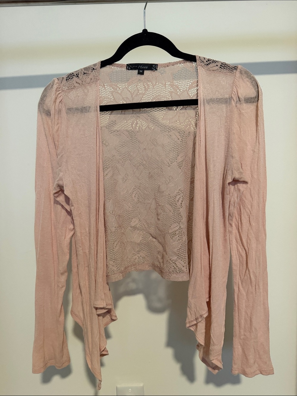 Pink Lace Cardigan